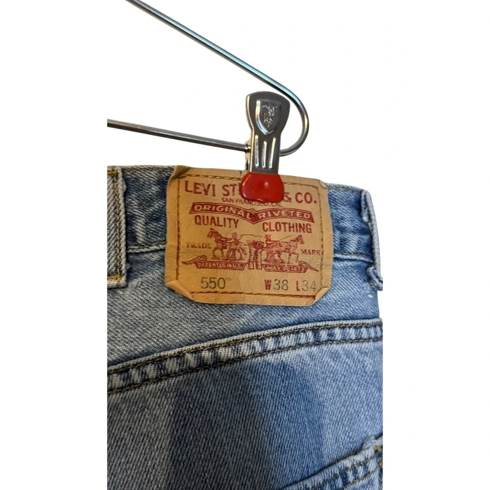 Levi's Men's Jeans‎ Vintage 550 Relaxed Fit Straight Denim Light Wash Blue 38X33